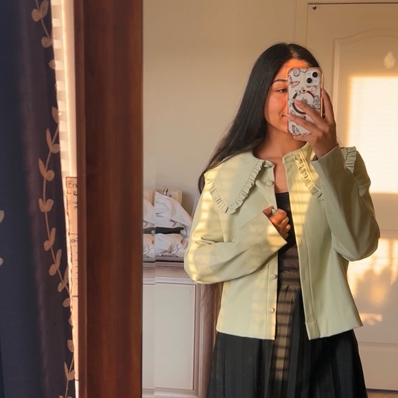 Missguided Leather Collar Jacket - Picture 6 of 6